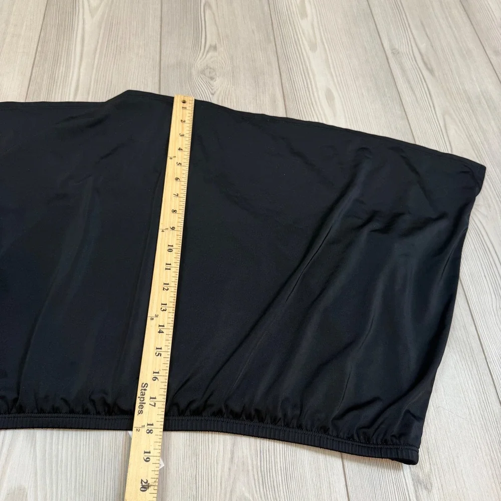 Cacique Swim Black Swim Skirt with Attached Brief Plus Size 34 610361